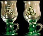 Celtic Knotwork Irish Coffee Glasses