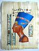 Handmade papyrus painting of Nefertiti